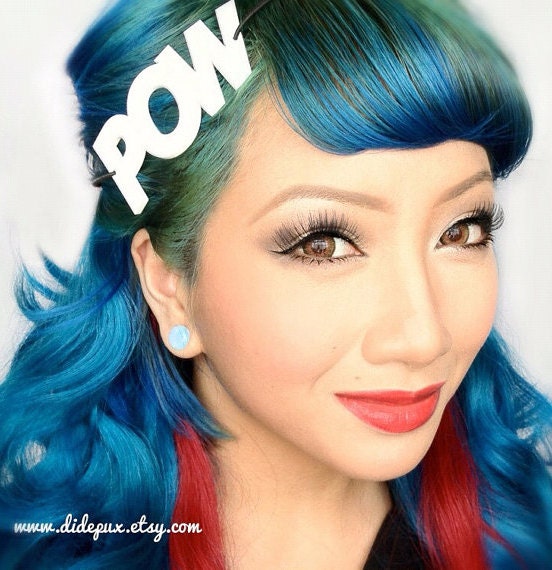 Pow Headband white laser cut (YELLOW or WHITE)