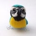Needlefelted Parrot Blue and Gold Macaw Needle Felted Bird