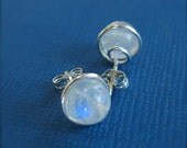 Rainbow Moonstone Stud Earings