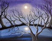 Tree Art Print - landscape original art by ANGIECLEMENTINE 8 x 10 professional print - ready to frame