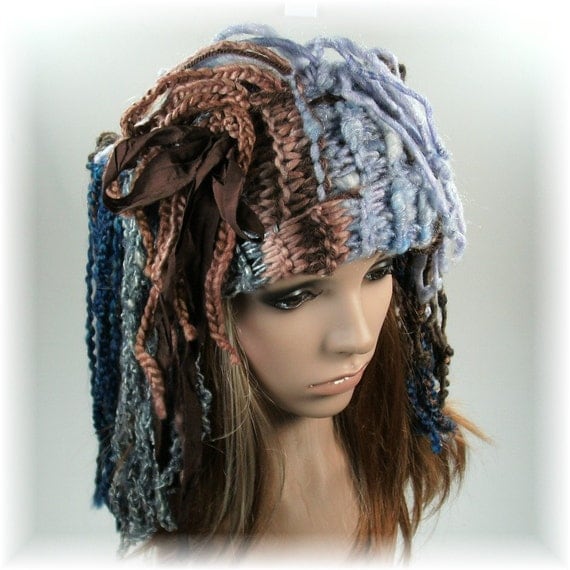 Knitted Headband Hat Dreadlock fun by designtalentedone on ...