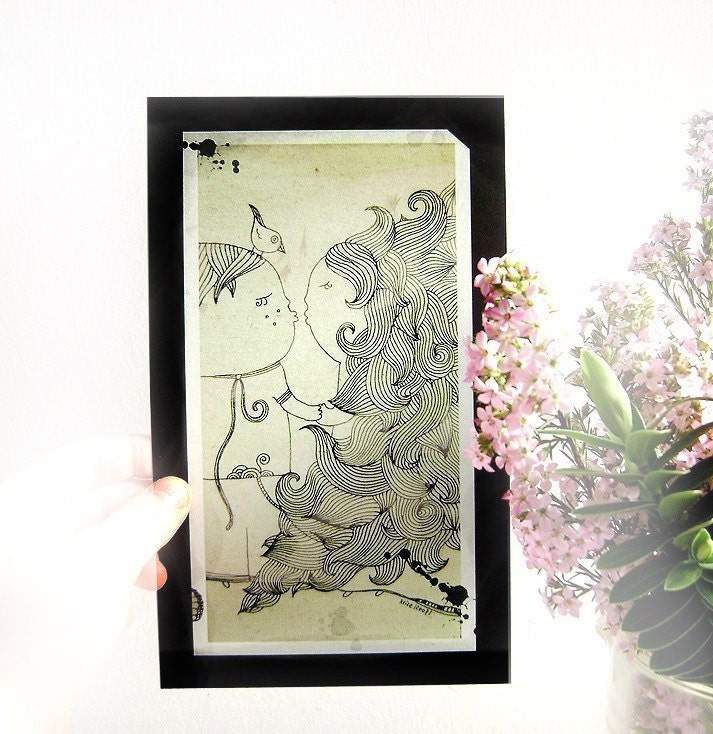 Romantic Illustration, Digital Print, Limited Edition to 30 - Love in the Spring
