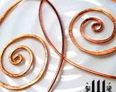 Whimsical Spiral Copper Earrings