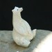 bear figurine - Polar Bear Miniature - porcelain animal sculpture