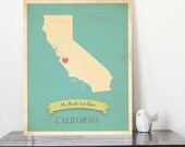 CHOOSE YOUR STATE My Roots Map 11x14 Customized Print