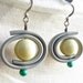 wrap dangle earrings butter yellow gray sustainable jewelry