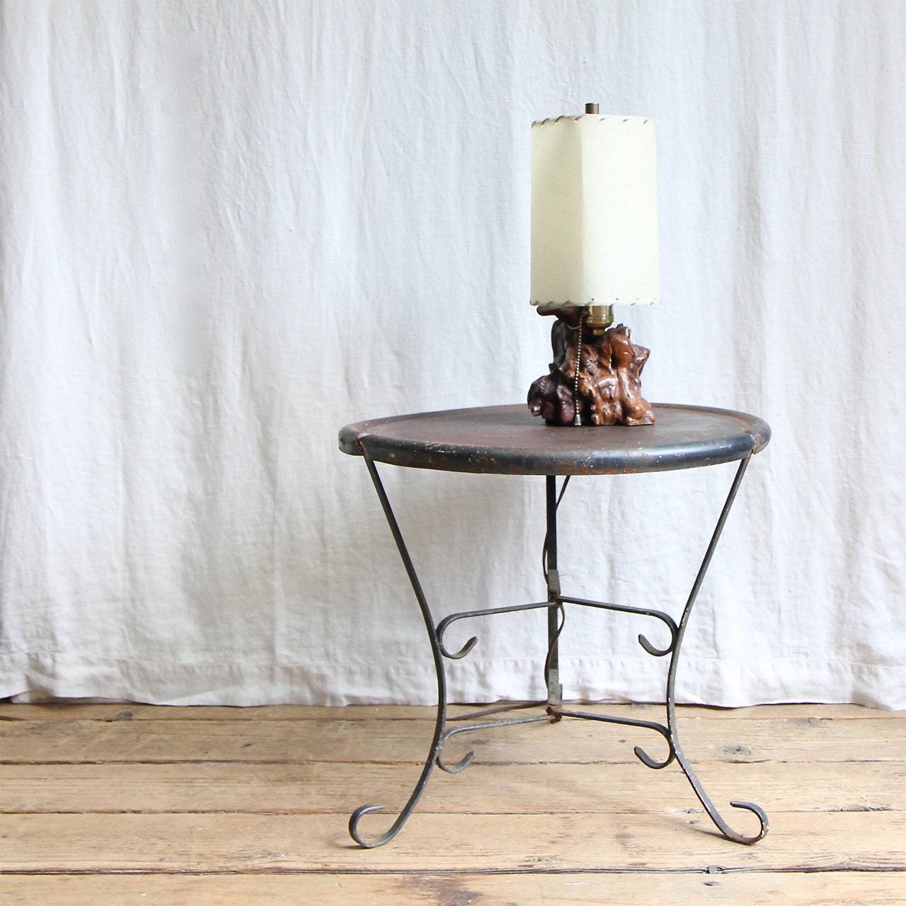 Vintage Metal Side Table / Garden Table by ethanollie on Etsy