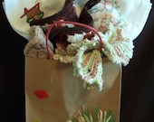 Kitchen Linens Garden Gift Set - Dish Towels, Flour Sack Tea towel, Handmade Dish Cloth, Pot Holders