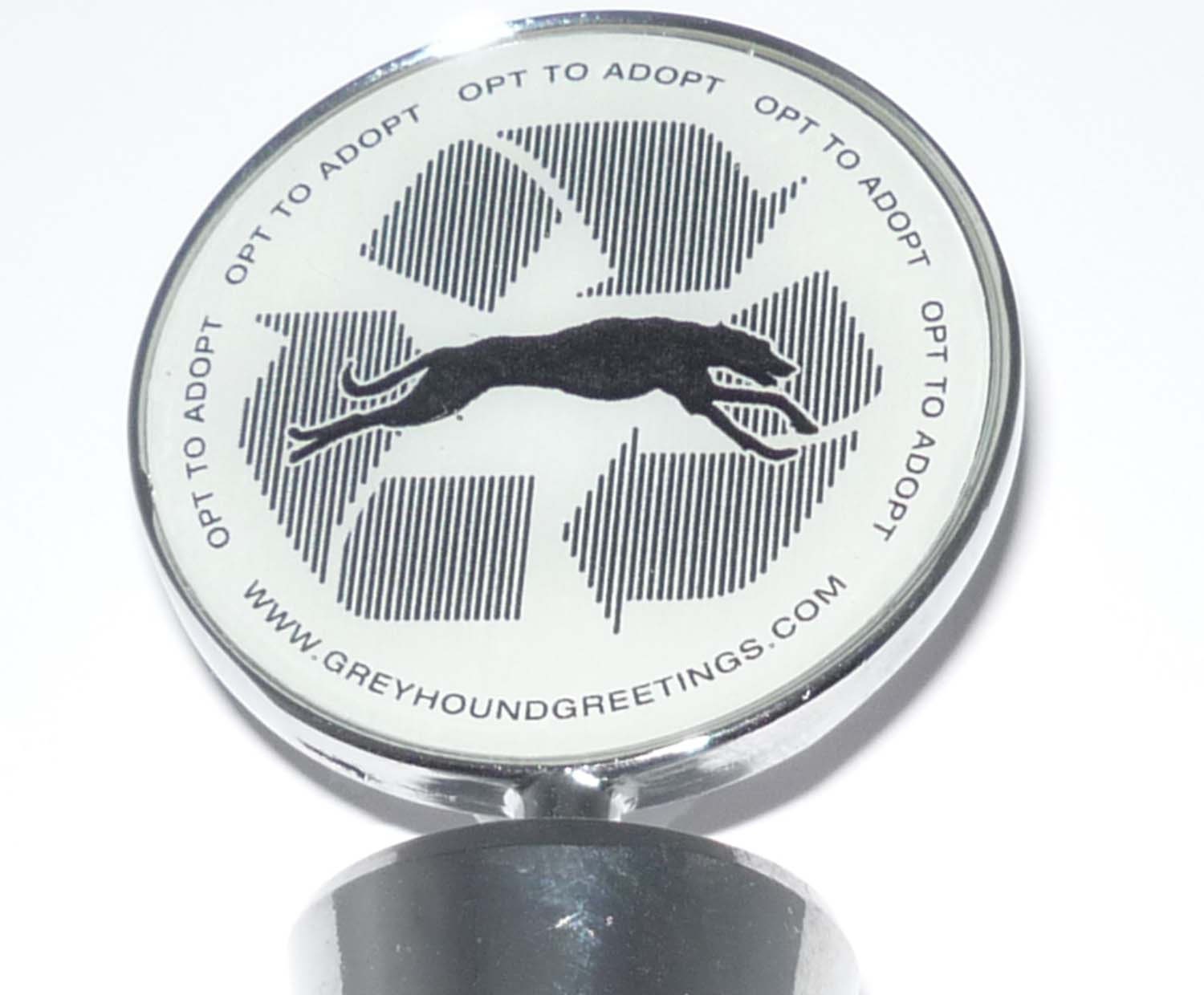 SueBero's OPT TO ADOPT Greyhound Dog Wine Bottle Stopper Whippet