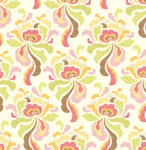 Heather Bailey Freshcut Groovy Brown Flannel Fabric, 1 Yard
