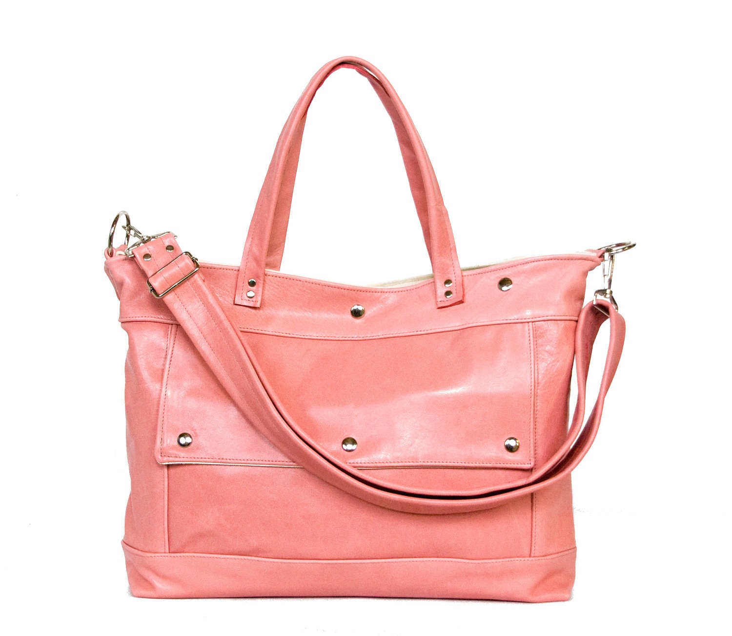 Archive Bag in Blush Rose Pink Leather - Made to Order