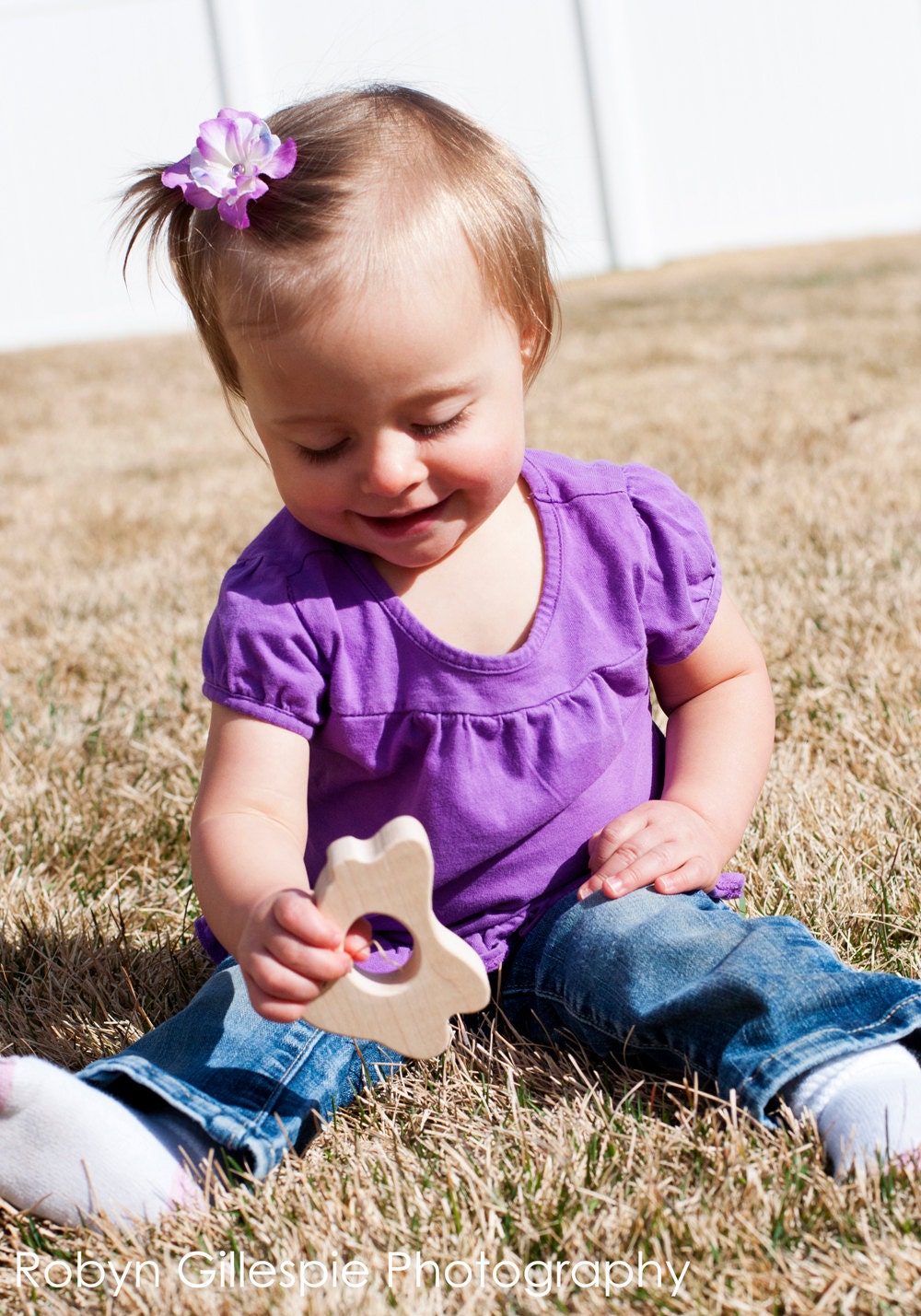 Wood Teether Airplane wooden toy natural baby toy