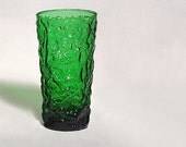 Vintage Milano/Lido FOREST GREEN Gorgeous 12oz Tumblers - Anchor Hocking Glass - Hard-to-Find Size - (EPSteam Vintage)