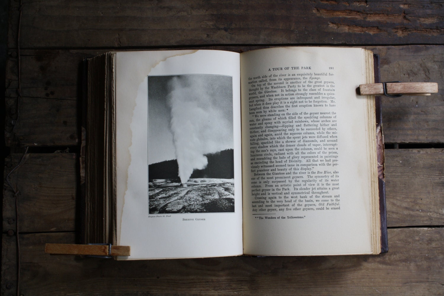 antique Yellowstone National Park book 1915