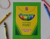 Color Crayon Birthday Party Invitation DESIGN Il_170x135