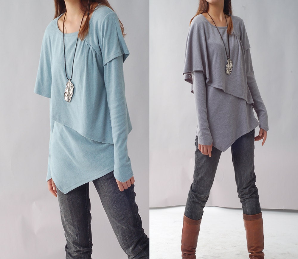 Leaves 3 - asymmetrical layered top (Y1217)
