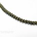 8 1/2 inch long Beadwoven Bracelet in Green and Vintage Gold