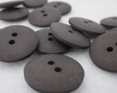 Plain Dark Brown Buttons 20mm 24 pieces