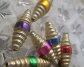 Mercury Glass Beads 6 Fancy Christmas Garland Mixed Beads Handmade In Czech Republic