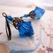 Sapphire Blue Filigree Shabby earrings