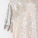 Vintage Peach Sequined Silk Dress- Size Small/Medium