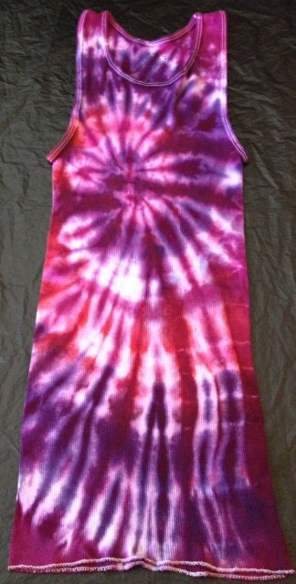 Tie Dye A Line Tank Top ADULT LARGE