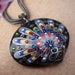 SALE Peacock 'Hand Painted Shell Pendant'