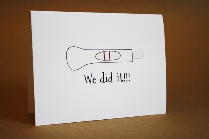 Congratulations Card - Pregnancy, funny, couples, love, new baby, newborn, surprise him