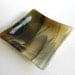 Fused Glass Dish in Streaky French Vanilla, Aqua and Brown