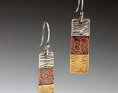 Patchwork Mixed Metal Earrings - small