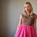 ON RESERVE.....1950s Fuschia Paisley Day dress, size extra small xs