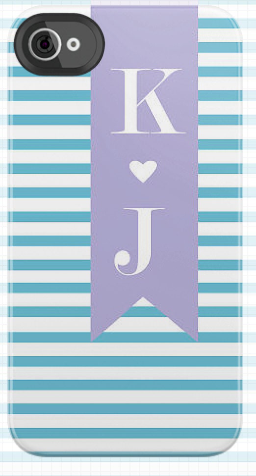 Personalized I heart U iPhone case