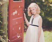 Girls Daisy Gatsby Inspired Vintage Party Dress with Tulle and Sparkle... Sizes 2T through 14