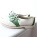 green 60s leather saddale shoes 8.5