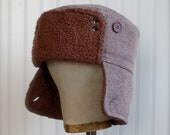 Brown wool russian hat: mens winter hat, womens winter hat - large