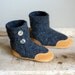 Baby Shoes, Wool Toddler Slippers, size 0-12, 12-24 months, Tire Swings