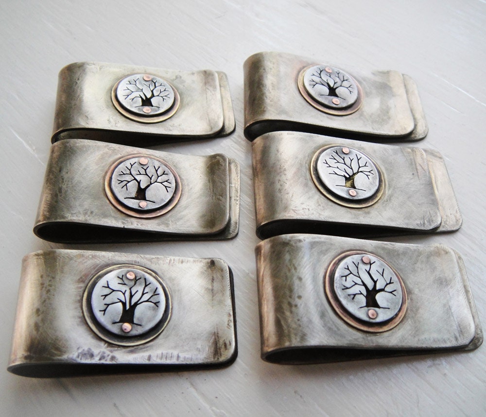 Tree Money Clip in Nickel Silver & Aluminum