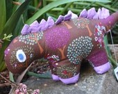 Handmade Stuffed Dinosaur Toy Stegosaurus children's items by craftycrackpot on etsy