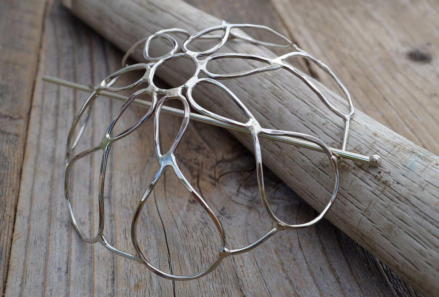 Medium size hair bun cage snood by skydesign on Etsy