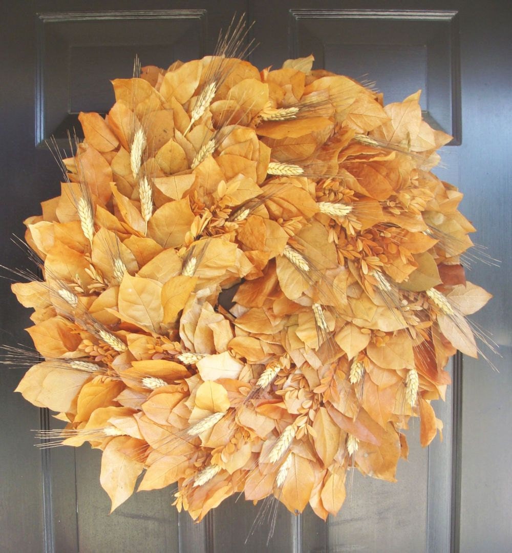 Black Wheat Thanksgiving Wreath- Fall Wreath- Natural Dried Floral Wreath- Fall Decor- Ready to Ship