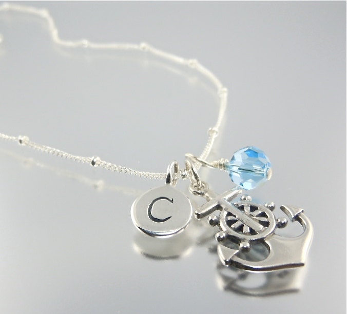 Anchor Necklace Personalized