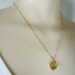 Gold Lotus Flower Necklace - Choose your birthstone color