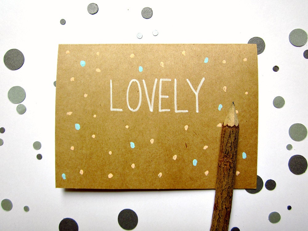 Lovely Confetti Card - Hand-Painted Greeting Card