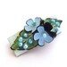 SALE Leather flower barrette with freshwater pearls Leather jewelry