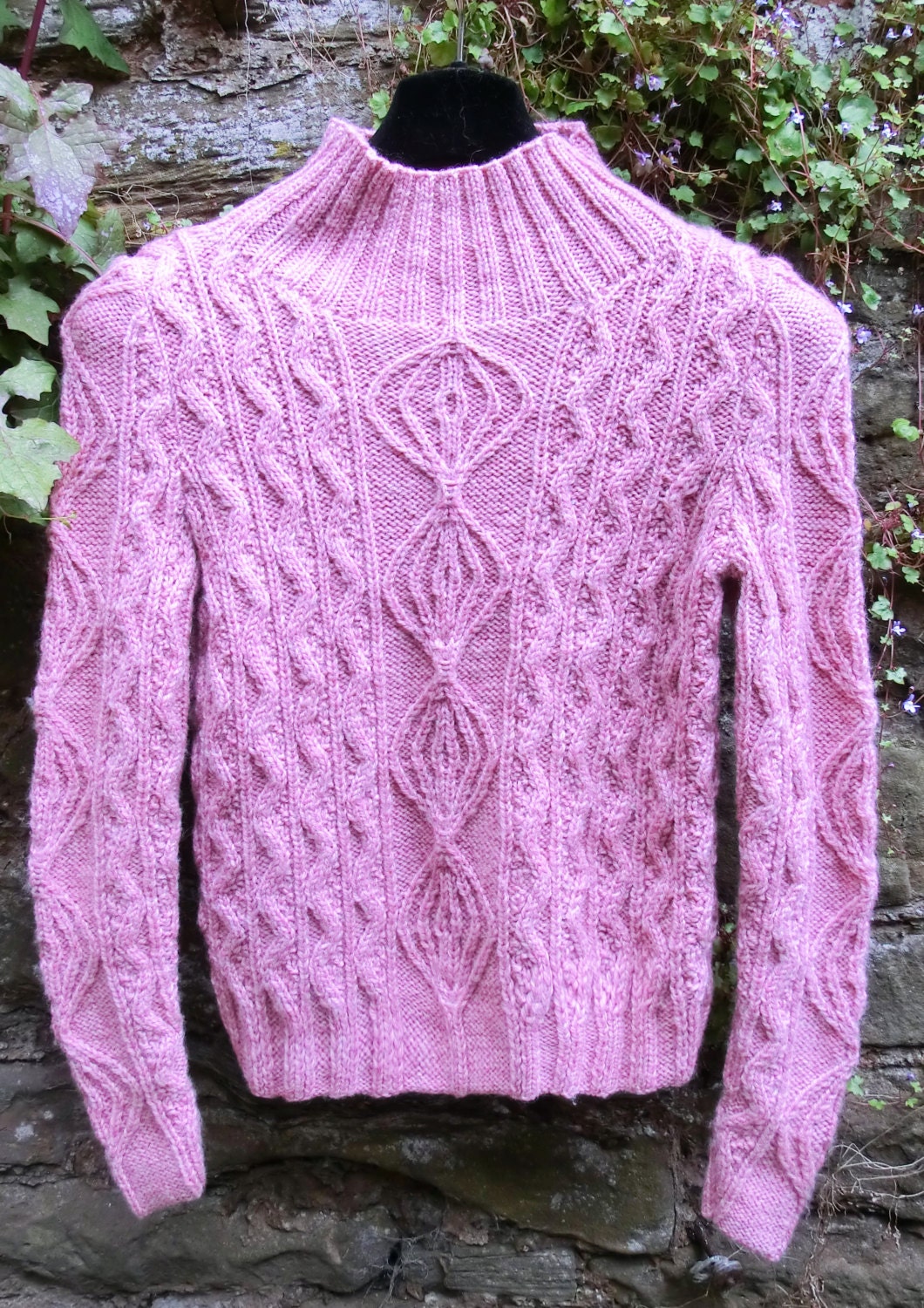 Knitting Pattern for Aran Style Cable Sweater