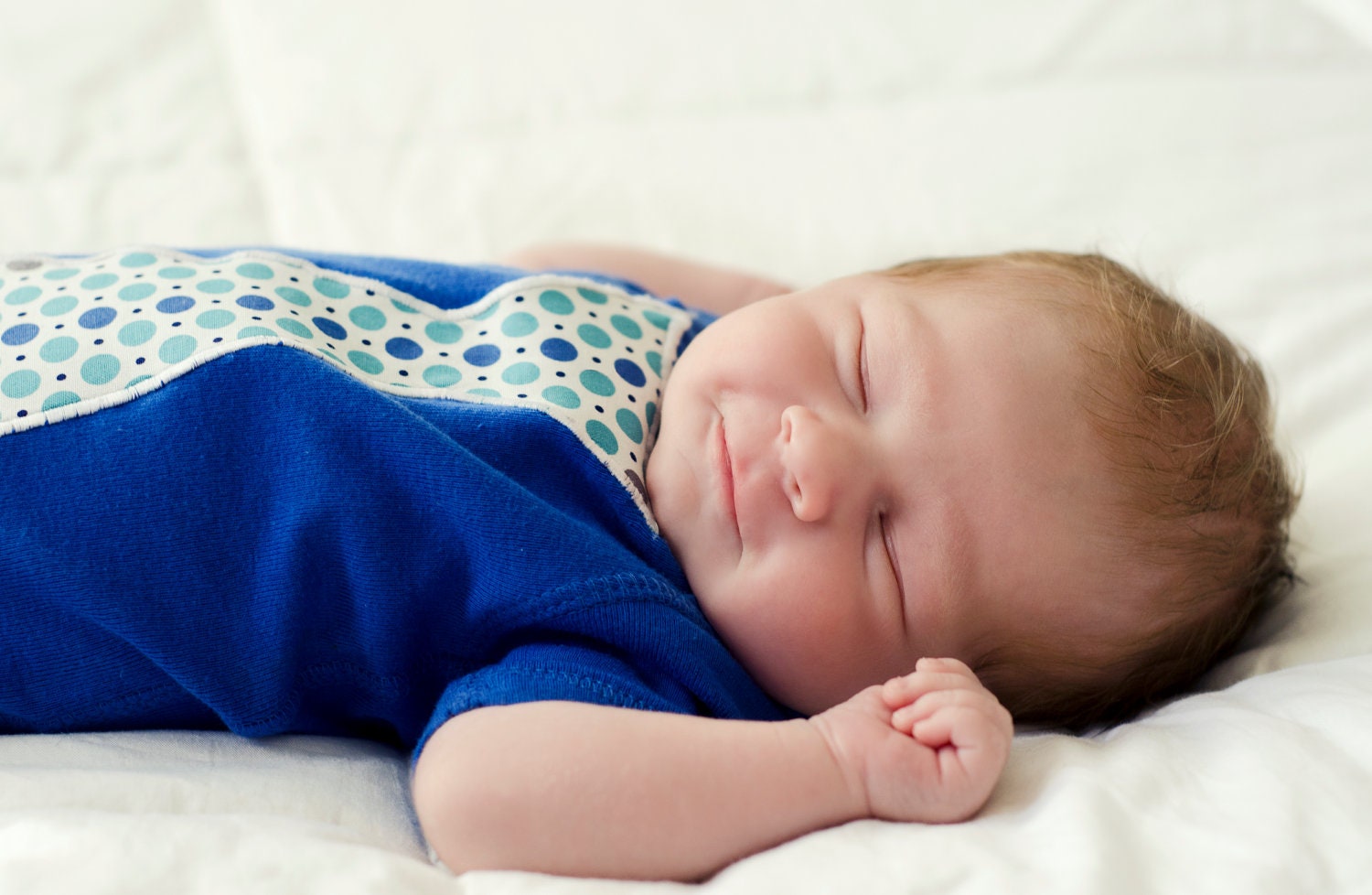 Childrens Clothing.... Newborn Bodysuit Applique Tie....Dots of Love..... Handmade Childrens Clothing By laken & lila