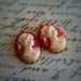 Cameo earrings - peach