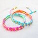 RAINBOW BRACELETS SET friendship bracelets neon bracelets macrame gold beads bracelets stackable  adjustable - Spring jewelry