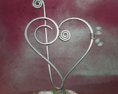 Musical Heart Cake Topper Treble Clef and Bass  Music Lover Wedding
