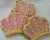 QUEEN FOR A DAY Crown Sugar Cookie Party Favors, 1 Dozen